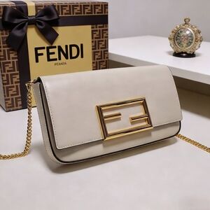 Fendi Medium Baguette in White